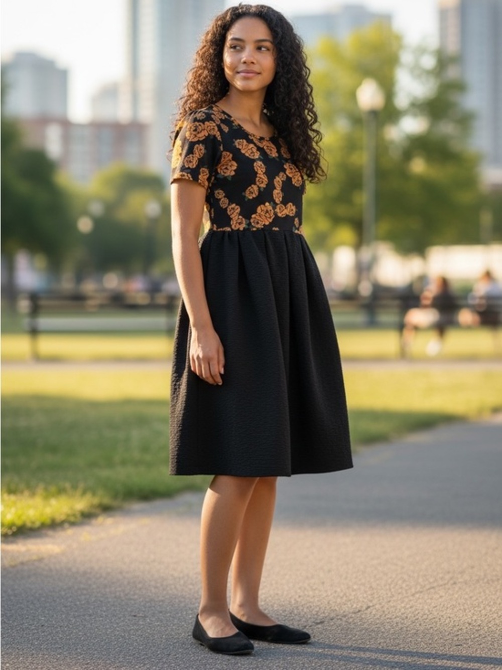 Lularoe Amelia Floral Dress